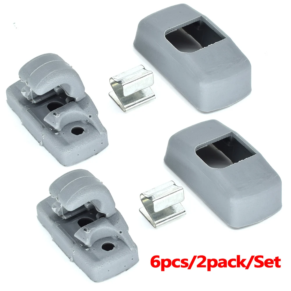 2pcs Grey Front Sun Visor sunvisor Hook Clips Bracket For SKODA Fabia 6Y Octavia A4 A5 1U 1Z Superb B5 3U 3B0857561B 3B0857563