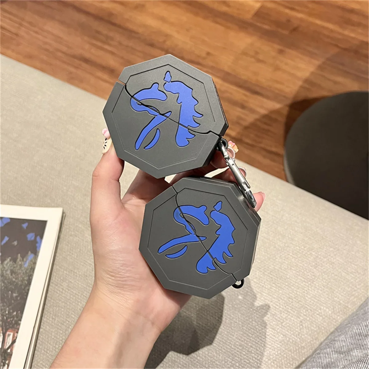 جراب سماعة رأس سيليكون بتصميم مضحك مع سلسلة مفاتيح للأولاد ، Samsung Galaxy Buds 3 ، Buds 3 Pro ، ظريف ، رجال ، أو