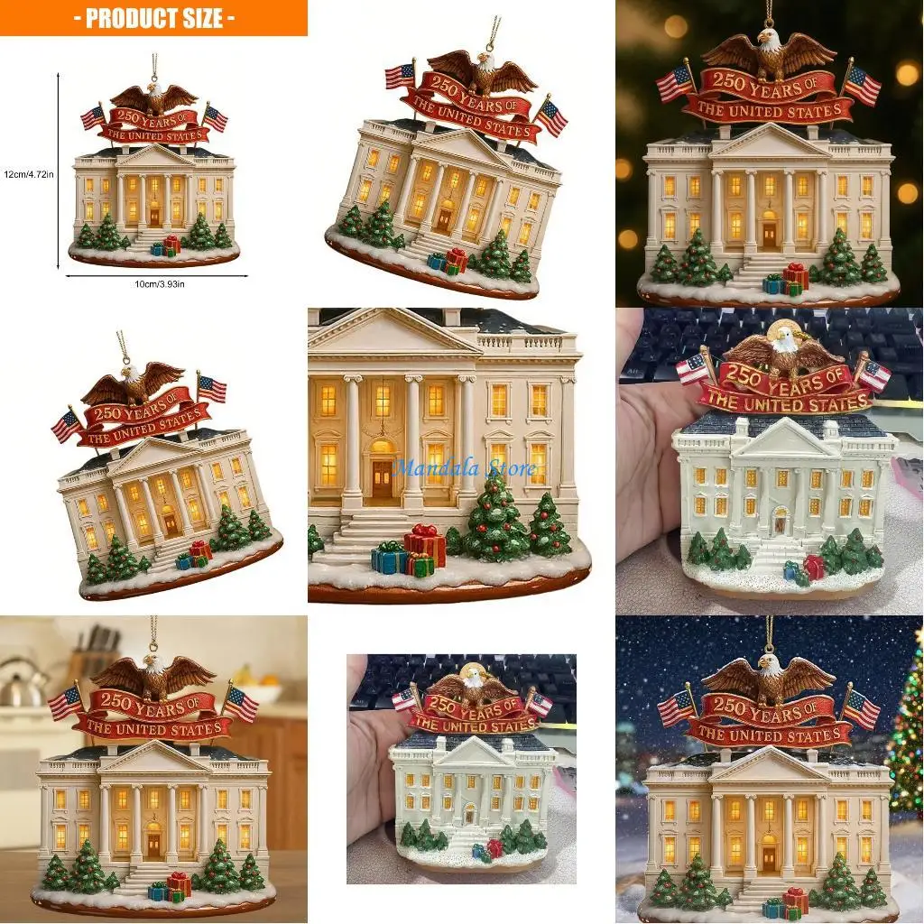 

U2JC Heritages Inspireds Resin Christmass Ornament 250 Year Milestnes Party Décors