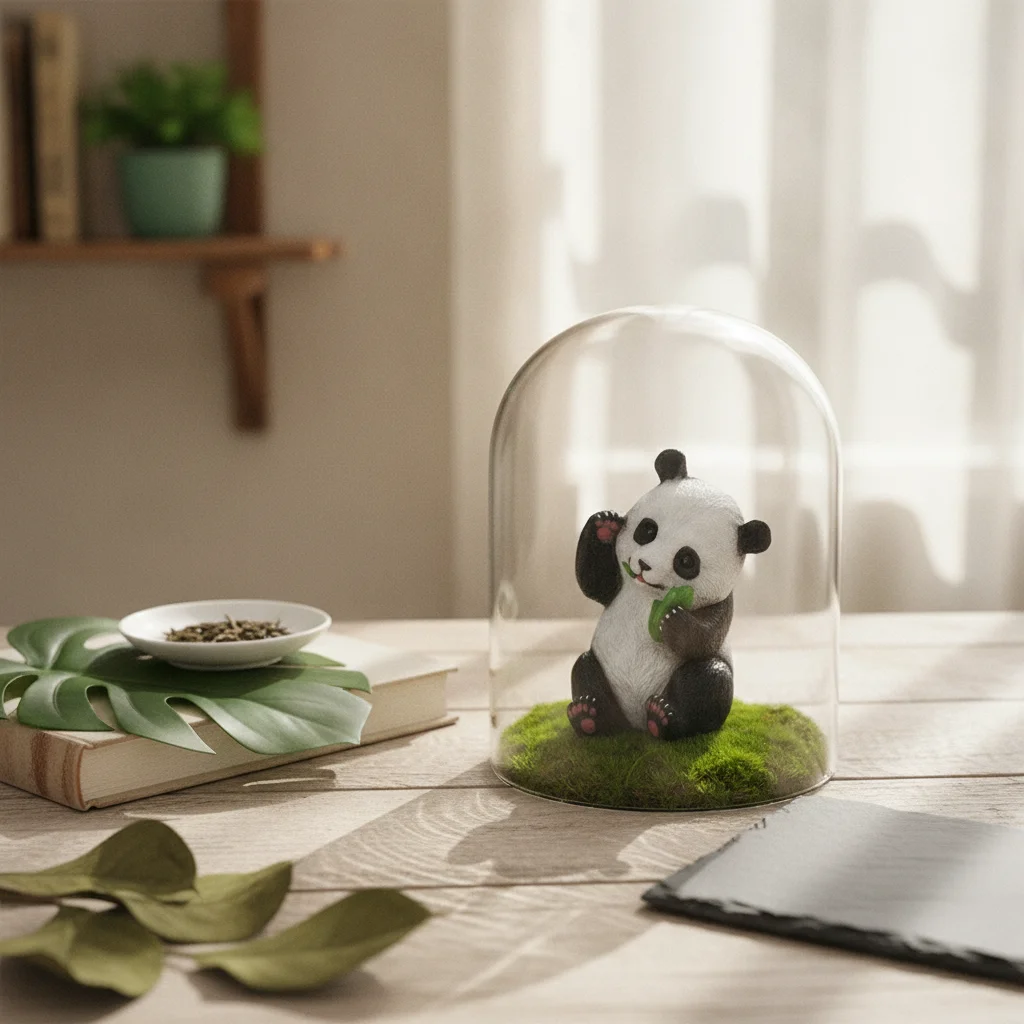 Panda Garden Ornament Weatherproof Resin Panda Figurine Animal Garden Statue Detailed Adorable for Courtyard, Lawn