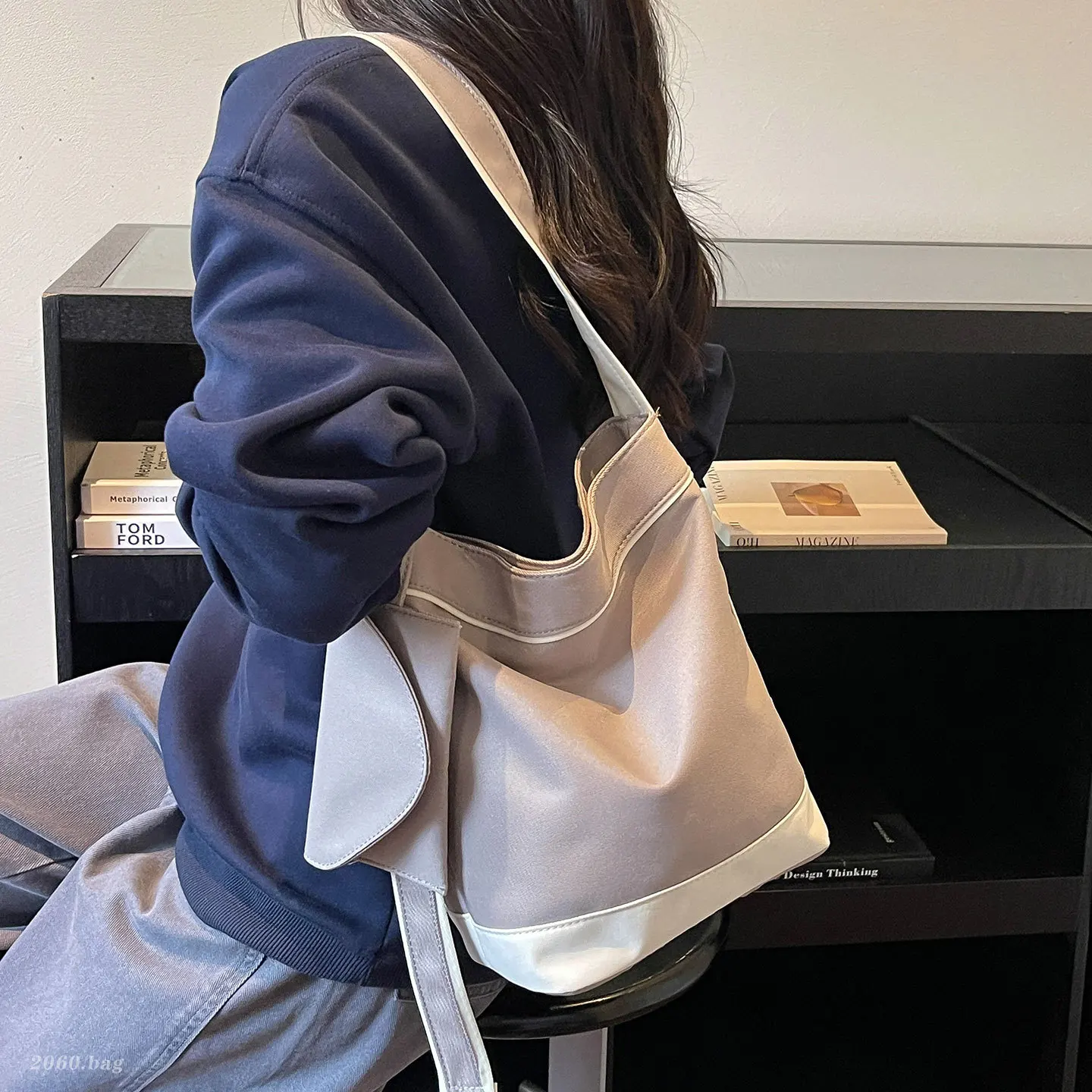 Casual  Women Crossbody Bag patchwork female Bucket Shoulder Bag Large capacity Travel bolsa ladies handbag and Wallet Commuting
