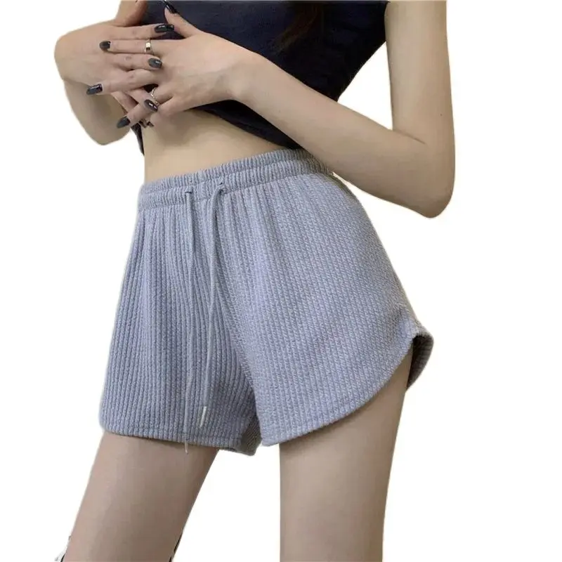 

Women Shorts Summer High Elastic Lace Up Drawstring Wide Leg Sweat Short Fitness Running Shorts Loose Casual Sports Pants 2023