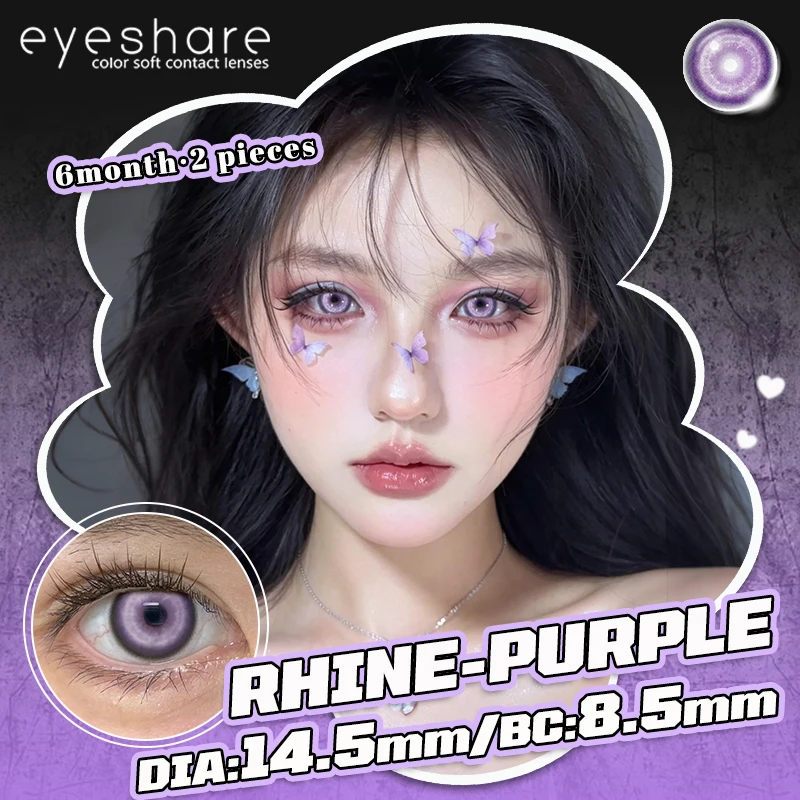 EYESHARE 1 Paar Cosplay Farbige Kontaktlinsen für Augen Rote Kontaktlinsen Anime Rosa Augenlinsen Halloween Beauty Make-up Linsen – Detail 33