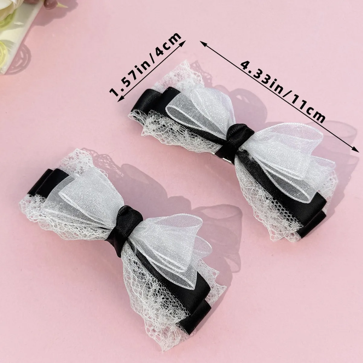 36pc Sweet Korean-Style Princess Lolita Lace Bow Hairpin Adorable Side Clip Hair Accessory for Teenage Girls And Women Headwear