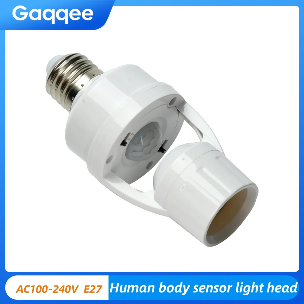 

Wireless Human Induction Lamp Head E27 Motion Sensor Light Socket with Adjustable Delay Settings for Staircases Corridors Rooms