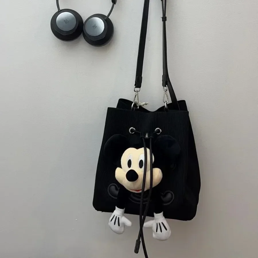 Tas dompet wanita, tas dompet Disney dan tas tangan Mickey, tas bahu kapasitas tinggi, tas selempang untuk wanita, tas tangan lucu model Korea, kantung modis