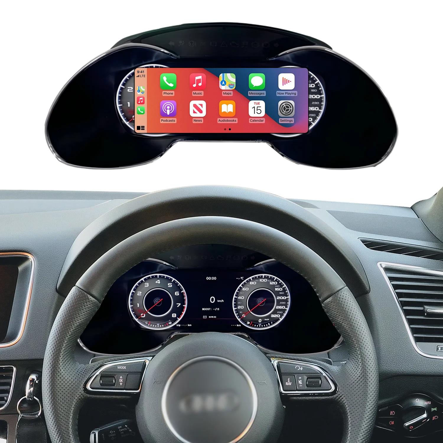 Q5 Dashboard Displayer Digital Cluster Instrument Speedometer Wireless CarPlay For Q5