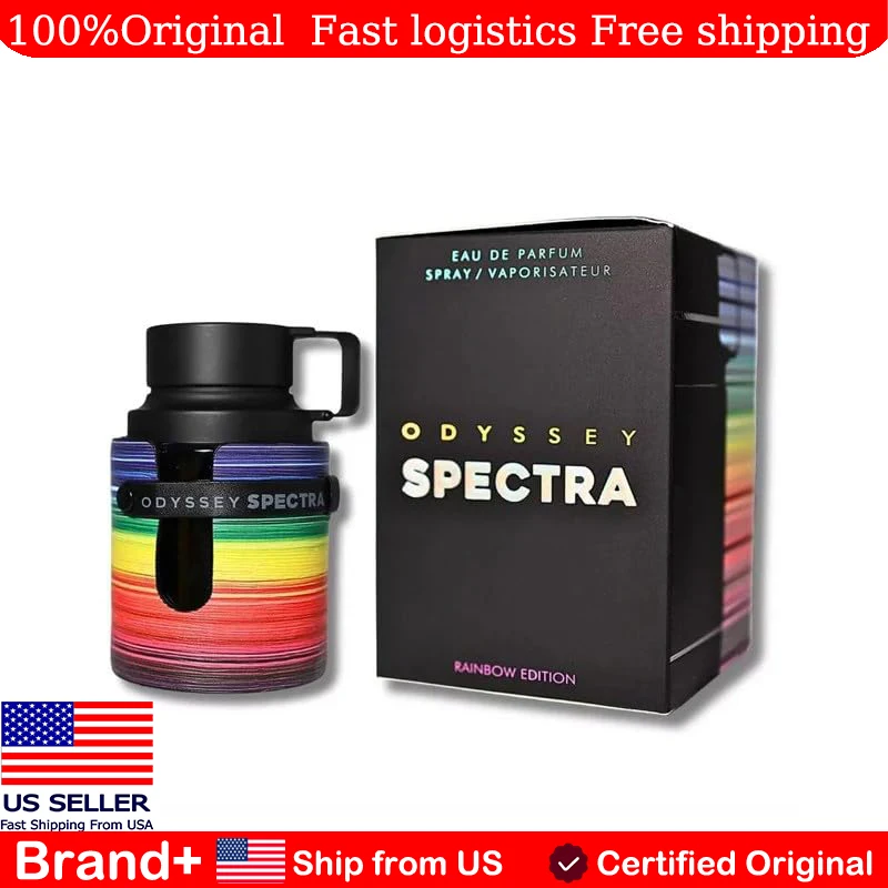 

Armaf Odyssey Spectra Rainbow Edition Unisex Eau De Parfum Hair and body spray 3.4 Ounce Cologne long lasting fragrance Portable