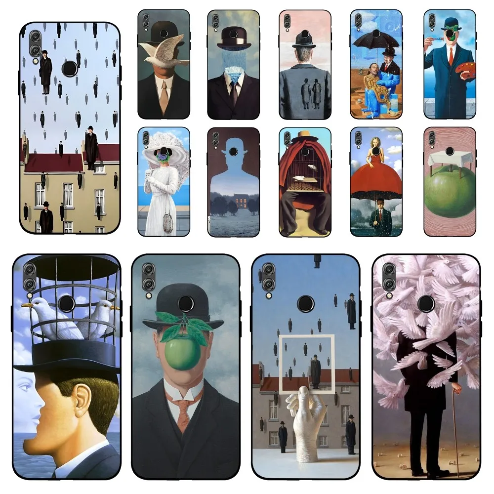 Rene Magritte Art Aesthetic Phone Case For Huawei Honor 10 lite 9 20 7A 9X 30 50 60 70 pro plus Soft Silicone Cover