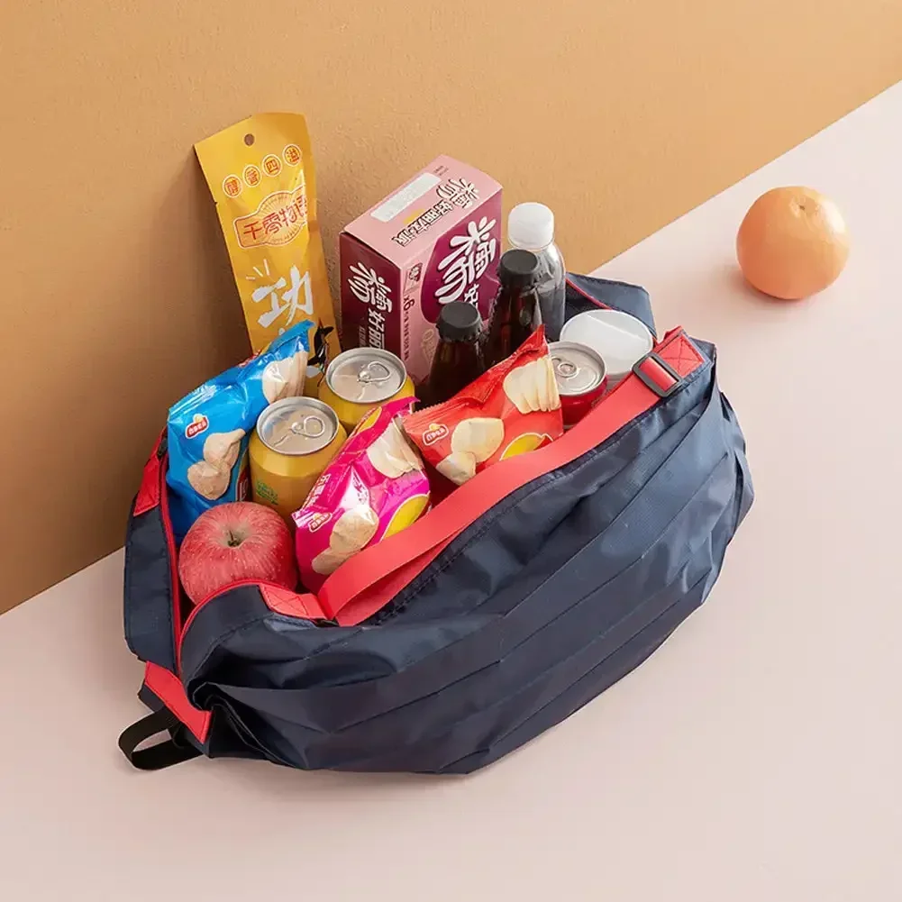 1pc Foldable Shopping Bag Eco-friendly Waterproof Portable Storage Bag Large Capacity Handbag Oversized Storage Bag For Travel