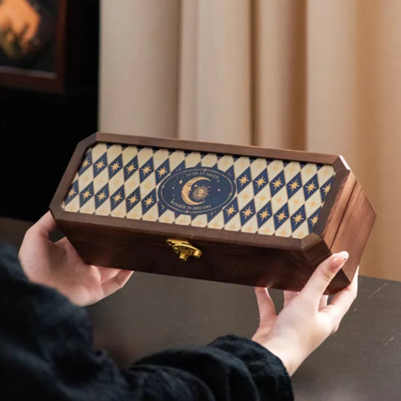 Solid Wood Jewelry Storage Box Retro Luxury Watch Organizer Case Desktop Watches Storage Boxes Beaded Bracelet Organizer Cases