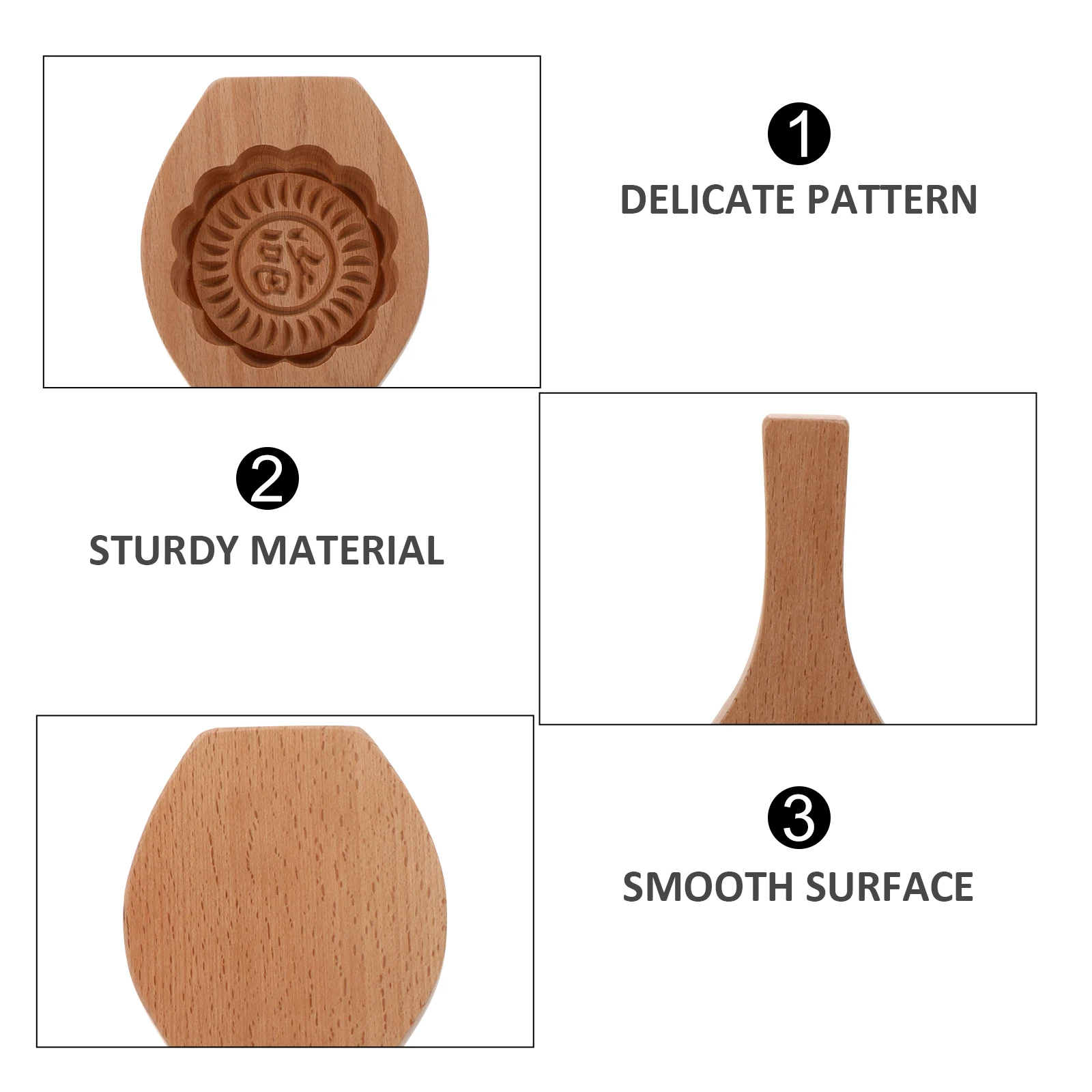 

Cabilock 2pcs Moon Cake Molds Wooden Baking Tools Homemade Cakes Bakery Supplies