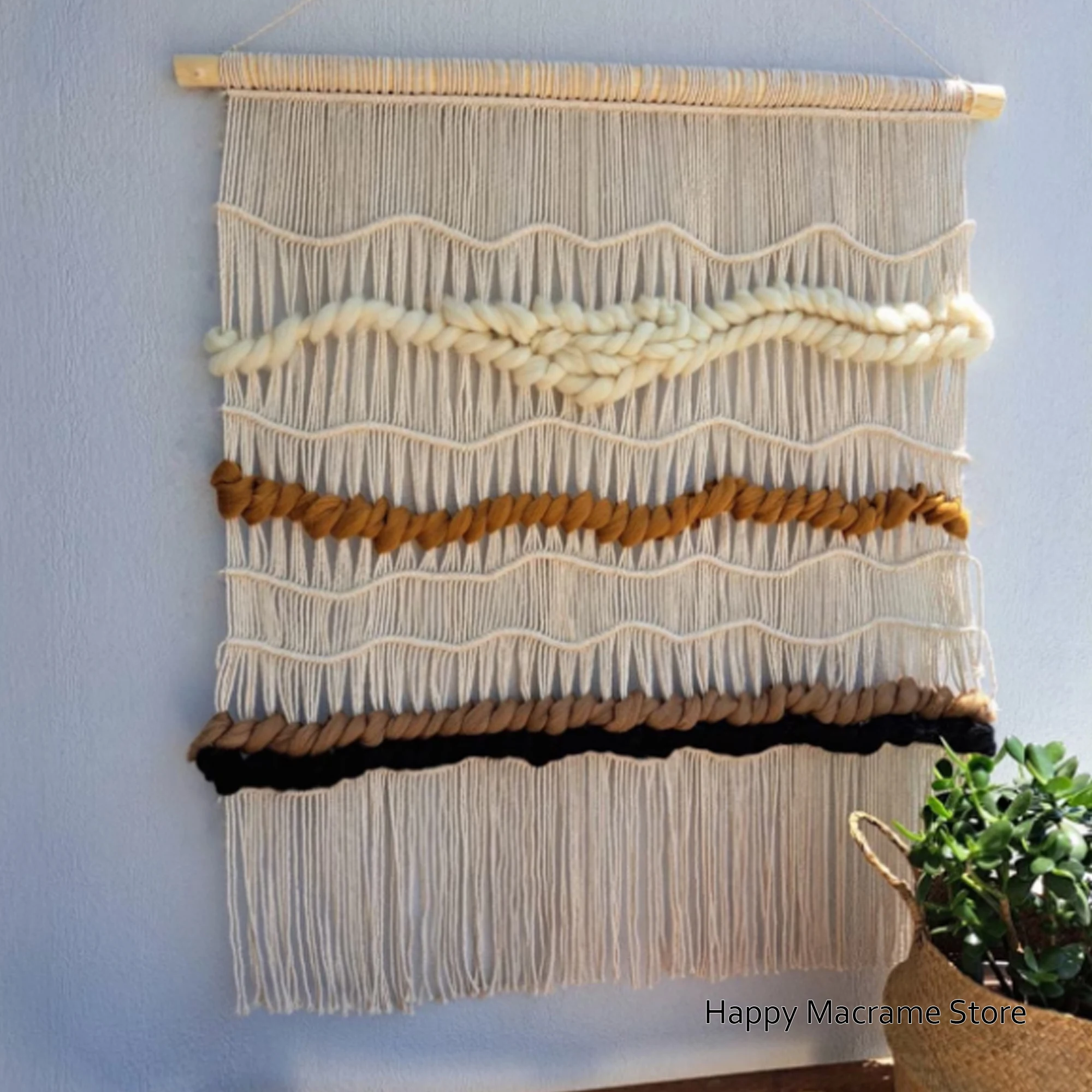 Large Macrame Wall Hanging, Woven Wall Tapestry, Boho Wall Decor, Bohemian Art Decoration, Macraweave Tapestry, Modern Wall Rug