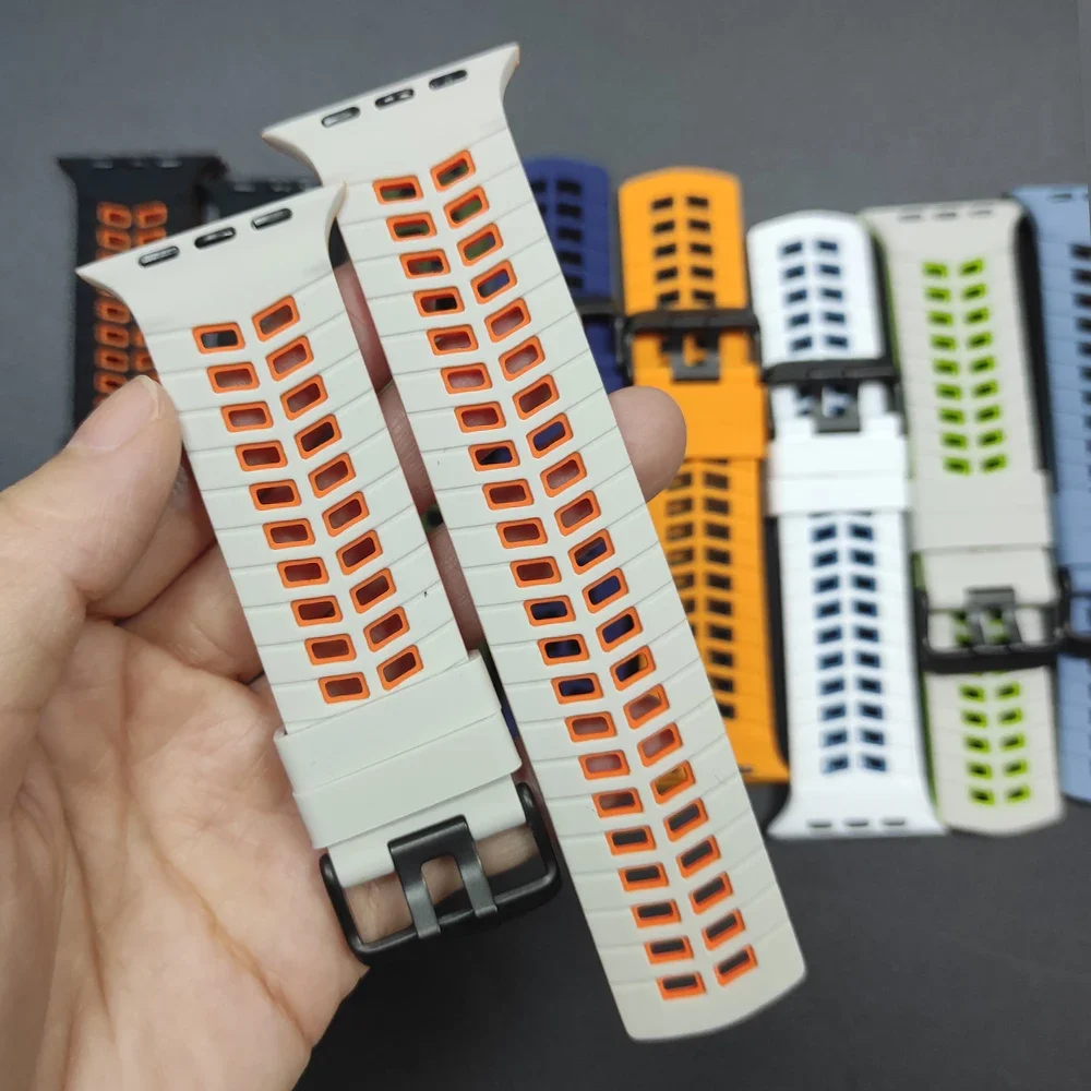 Silikon-Sportarmband für Apple Watch Band 49mm 46mm 45mm 44mm 42mm Correa Armband iWatch Series 11 10 9 8 7 6 5 SE3 Ultra 3 2 – Detail 31