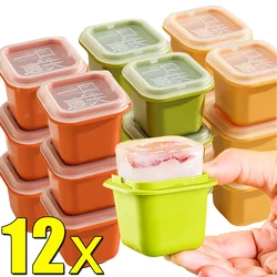 12/1Pcs Ice Cube Mold Reusable Square Ice Cube Mould With Lid For DIY Ice Cream Whiskey Cocktail Mould Household Kitchen Gadgets