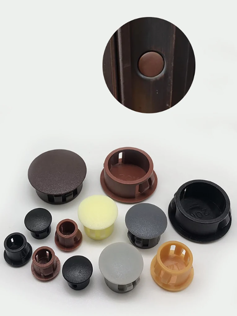 Cache-boucle SKT en plastique PP/Nylon de 5 mm à 60 mm, couvercle décoratif pour meubles, couvercle de porte antivol, couvercle d'étanchéité, antidérapant/silencieux/durable