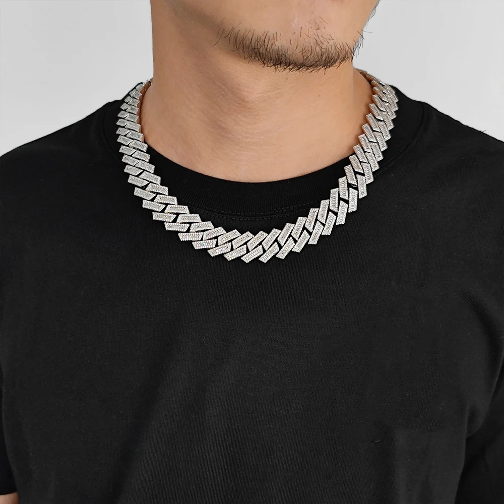 HHIOK Hip Hop Jewelry 18MM Diamond Iced Out Cuban Chain Gold Plated with 5A Zircon Luxury Personalization Wholesale Available