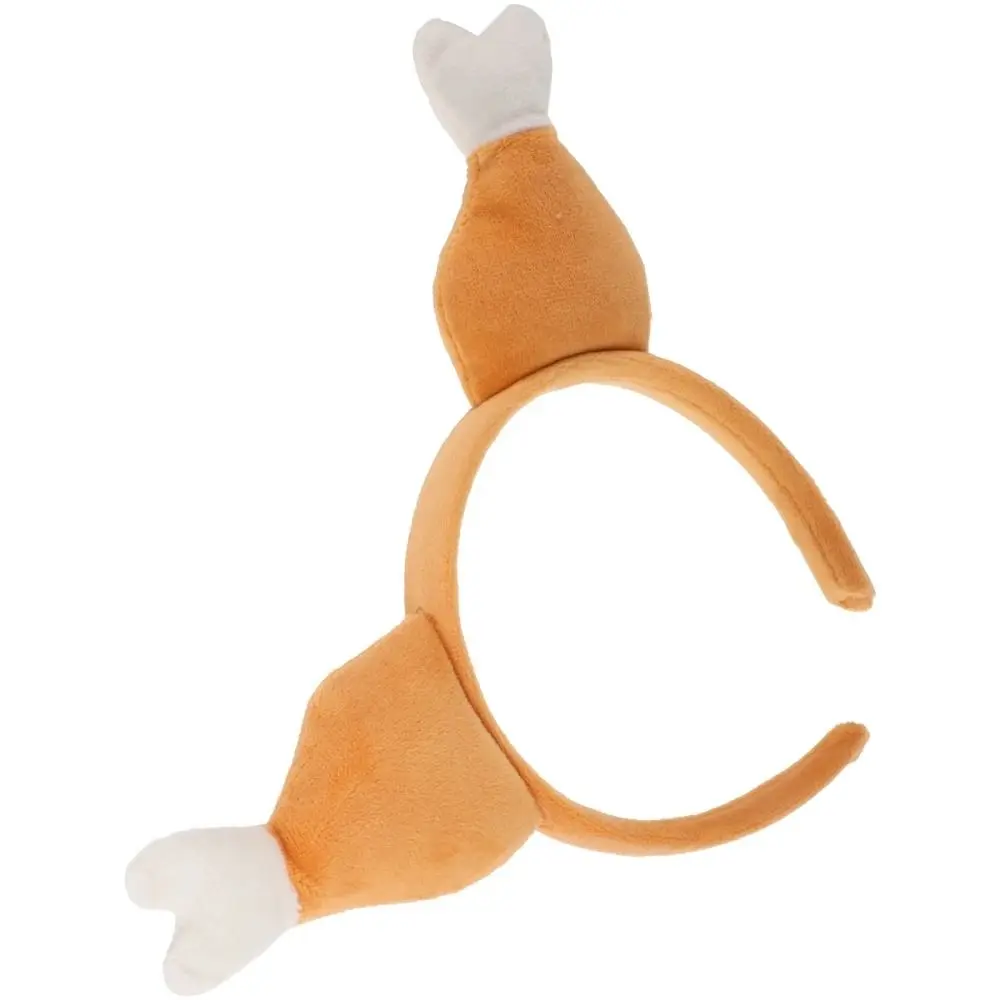 Soft Cloth Thanksgiving Animal Headband Funny Cosplay Turkey Drumstick Headband Costume Hairhoop Chicken Leg Hair Band