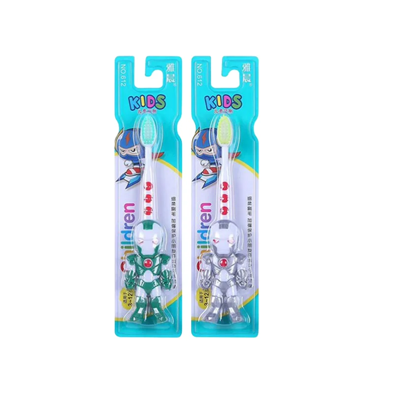 Spider-man steel cartoon soft hair children's small head toothbrush 3-6-12 years old mech cleaning teeth toothbrush male baby