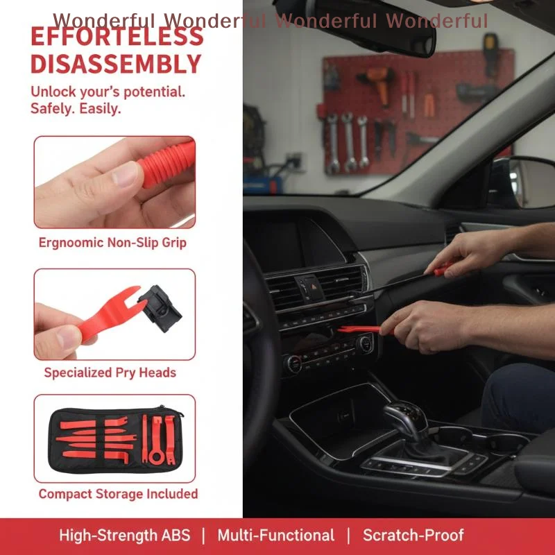 8Pcs Cost-Effective Car Hand Disassembly Tool Set Durable Pry Kit for Auto Stereo DVD Repair Interior Trim Removal