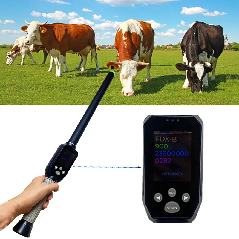 

ISO11784/5 FDX-B HDX Ушная бирка для животных, крупный рогатый скот, корова, EID-бирка, считыватель палочек, микрочип, RFID-сканер для корма для скота, молочная ферма