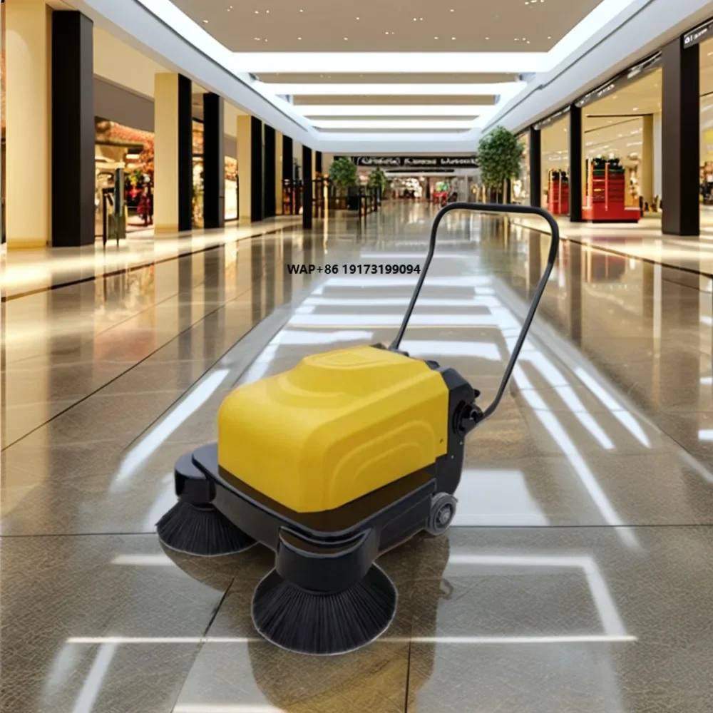 New Pure Electric Floor Sweepers Hand--push Industrial Sweeper Wet and Dry  for Outdoor Streets Cleaning