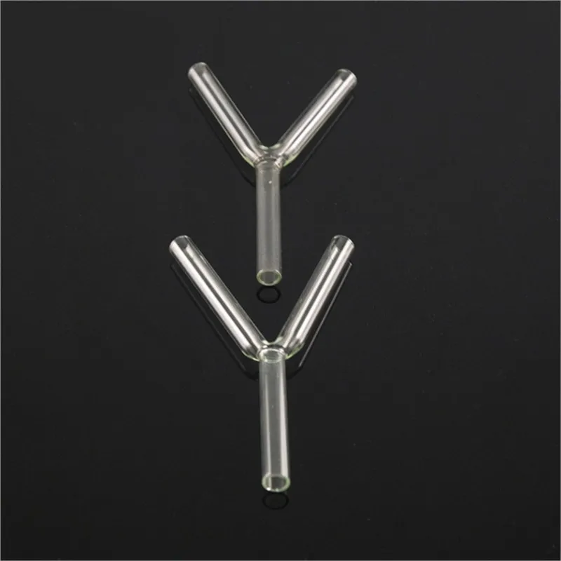 5pcs L/Y/straight-type Glass tube laboratory high temperature resistant borosilicate hollow glass airway 60/90/135 degree