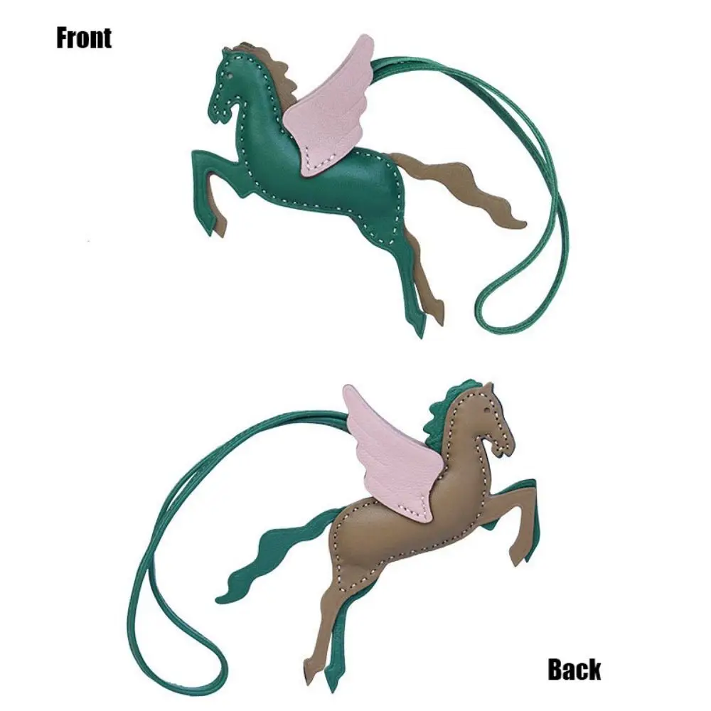 الحصان المفاتيح قلادة للسيدات المرأة حقيبة الحصان حقيبة سحر اليدوية جلد الغنم حقيبة سحر لحقيبة سيارة تزيين اكسسوارات الهدايا #5