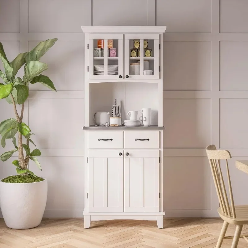 Sideboards, servers and cabinets provide additional storage and workspace for a home's kitchen and dining area