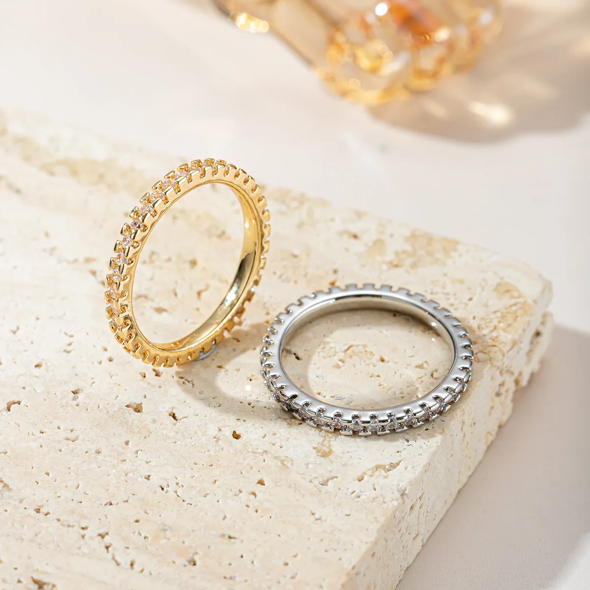 Bling Bling Promise Rings with Round CZ Delicate Low-key Wedding Ring for Women High Quality Silver Color Trendy Jewelry
