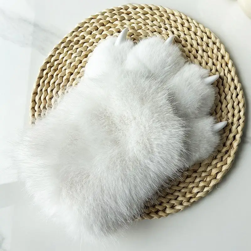 1 Stück Neuer Plüsch-Cosplay-Katzenpfoten-Handschuh, verdickter Cartoon-Katzenkrallen-Quetsch-Handschuh, flauschige Requisiten – Detail 4