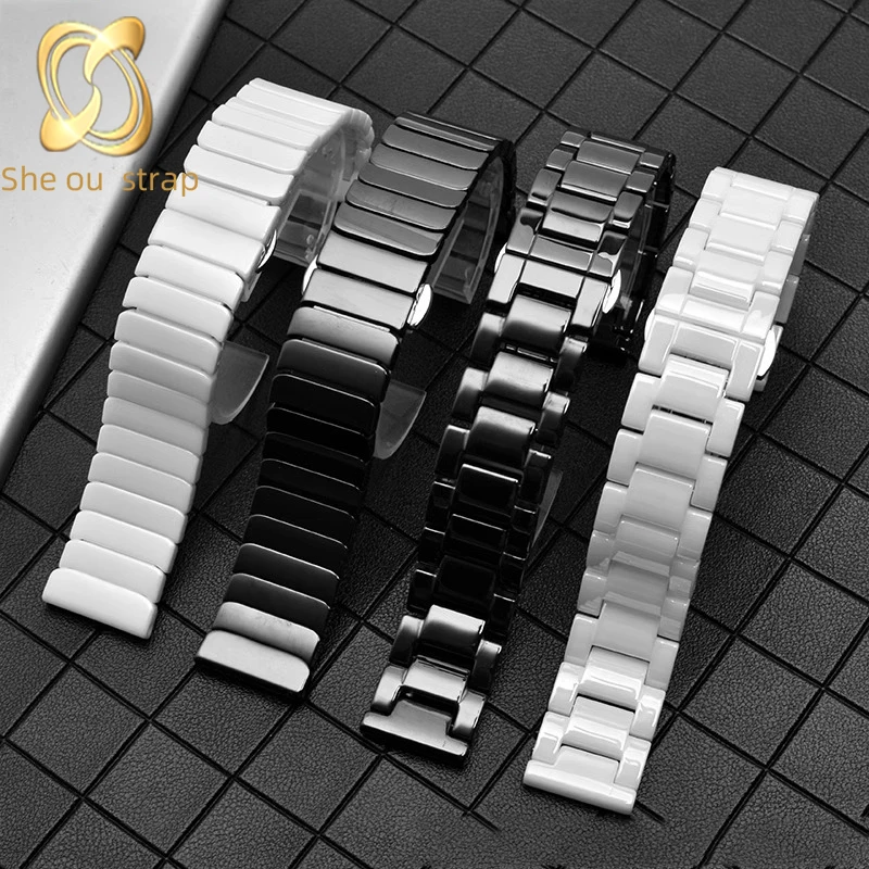 20MM 22MM Ceramic Watchband For IWC PILOT'S WATCHES IW324703 IW326905/IW326901 Watchstrap Modify watch chain Men's  Accessories