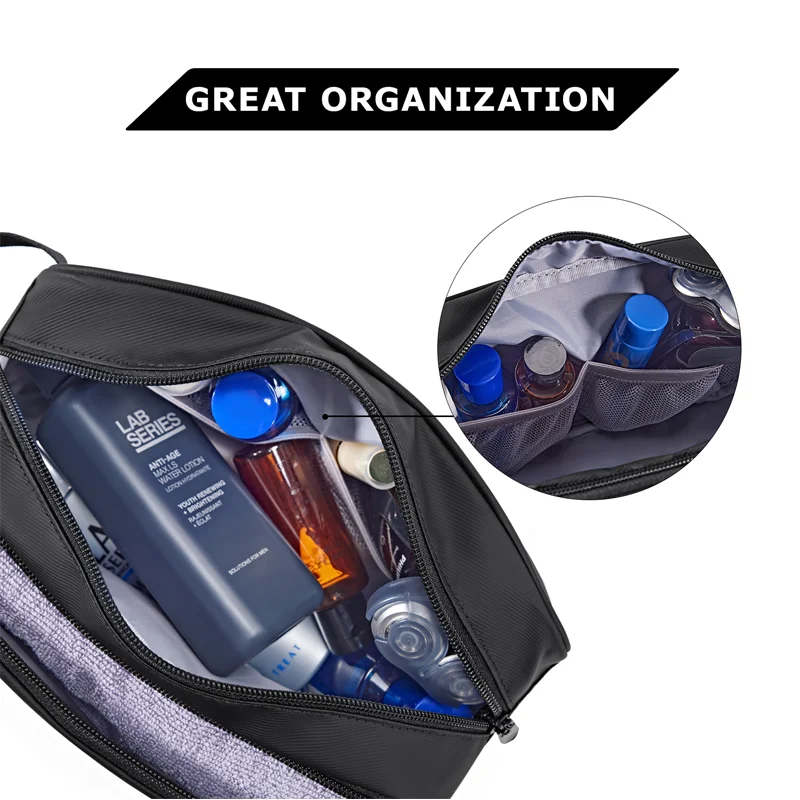 BAGSMART Toiletry Bag for Men Travel Organizer Dopp Kit Water-resistant Shaving Bag for Toiletrie Accessories Woman Cosmetic Bag