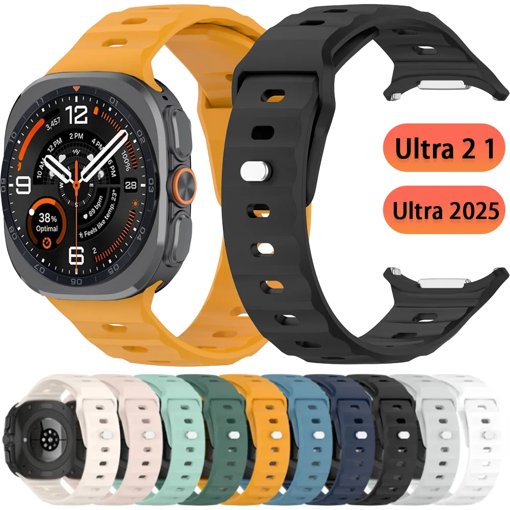 Sports Silicone Strap for Samsung Galaxy Watch Ultra 2 1 47mm Breathable Bracelet Samsung Galaxy Watch Ultra 2025 47mm Wristband