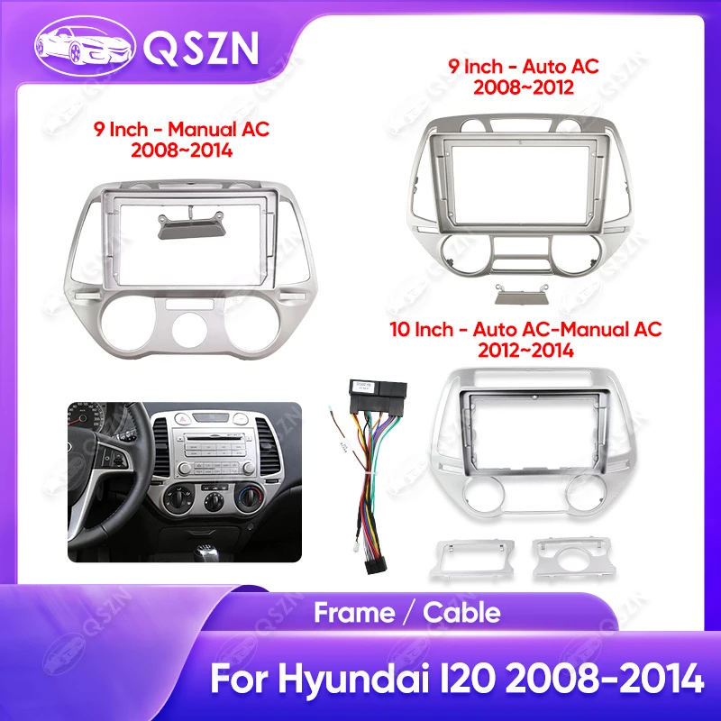 

2 Din Car Audio Panel Bezel Frame Fascia For Hyundai I20 2008-2012 Radio Dashboard GPS Panel For Mounting CD DVD Frame