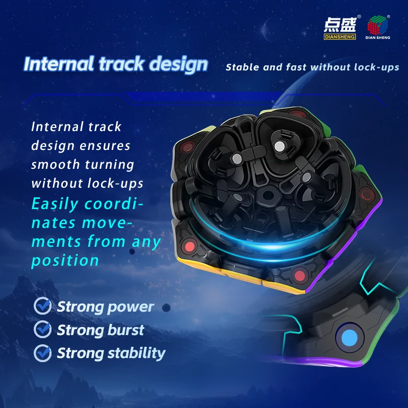 DianSheng ギャラクシー Megaminx 3x3 磁気マジックキューブギャラクシー 3x3 Megaminx M Cubo Magico パズルおもちゃ子供キッズギフトおもちゃ