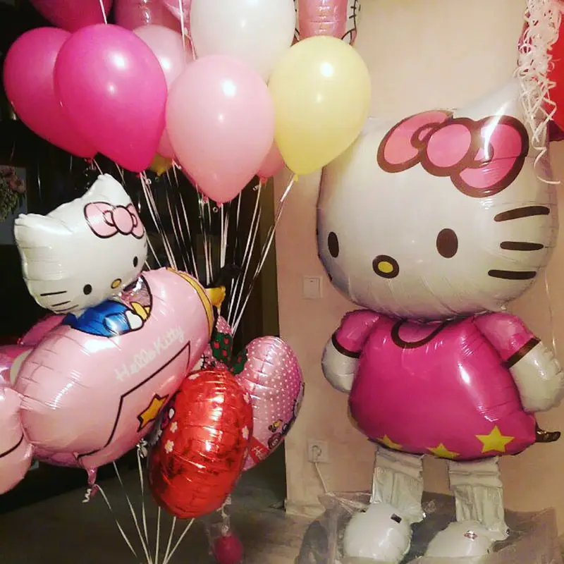 MINISO HelloKitty Large cartoon aluminum film balloon baby first birthday theme party layout DIY decoration