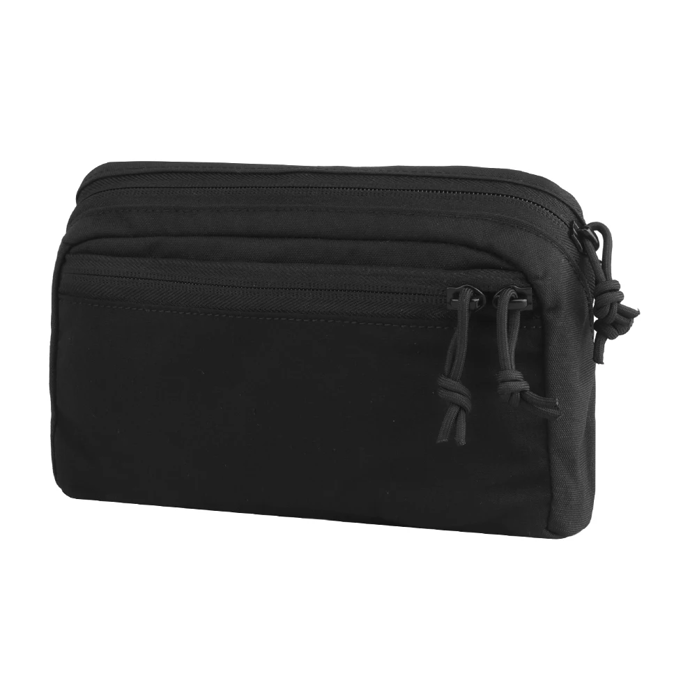 Horizontal zipper sundries bag Molle waist seal with bag Internal elastic rope strap fixed storage bag