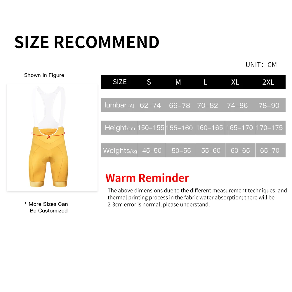 HISERWA Cycling Bib Shorts Women Outdoor Wear Bike Cycling 6 Hours Cycling Padded Riding Bib Tights Bicycle Bib Shorts Quick-Dry