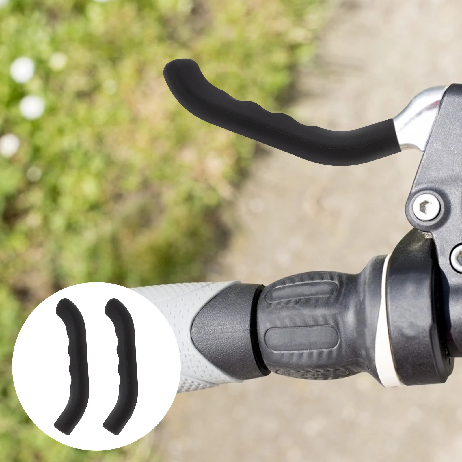

2Pcs Bike Silicone Brake Lever Protector Handle Cover Anti-Slip Grip Sleeve Cycling Brake Handle Accessory Protective Cover