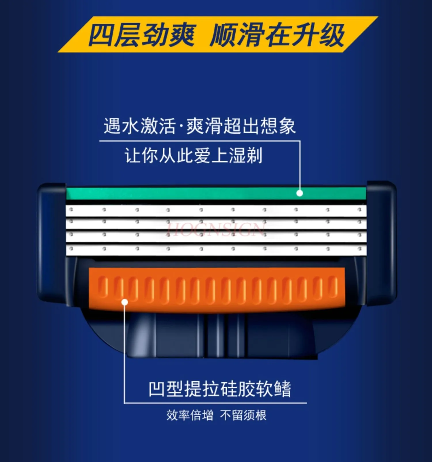 Quality Men Razor Blades Stainless Steel Blade Comfortable Shaving Compatible Gillette Mach 3 Shaver Replacement Head view 4