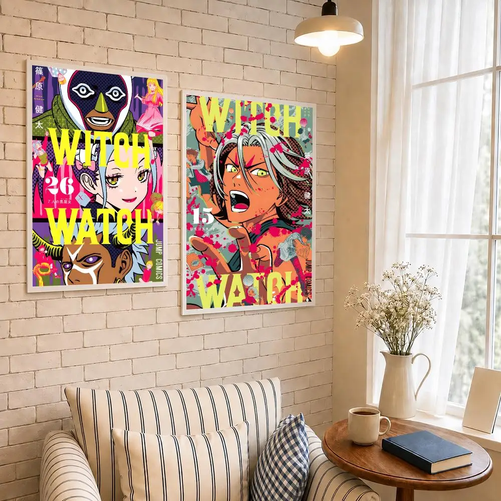Anime W-WITCH WATCH Poster PP Self-Adhesive Waterproof Wall Decor for Bedroom,Living Room,Dorm,Bar Aesthetic Decor Gift