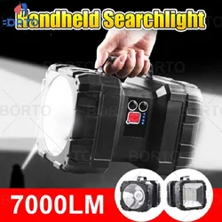 Newest P70 High Power LED Flashlight 7000lm Rechargeable Spotlight Torch Handheld Flood Light Searchlight For Camp Hike Fishing