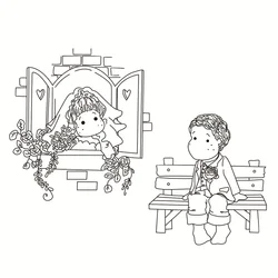 Swing Girl Transparent Clear Pattern Stamps for DIY Scrapbooking, Card Making, Kids Christmas Fun Decoration Supplies