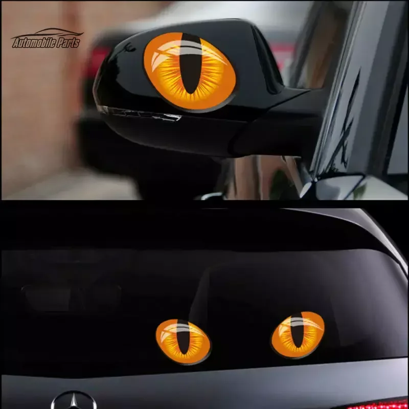 3D Stereo Reflective Eyes Stickers for Car Rearview Mirror Auto Strong Reflective Cat Eyes Waterproof  for Truck SUV