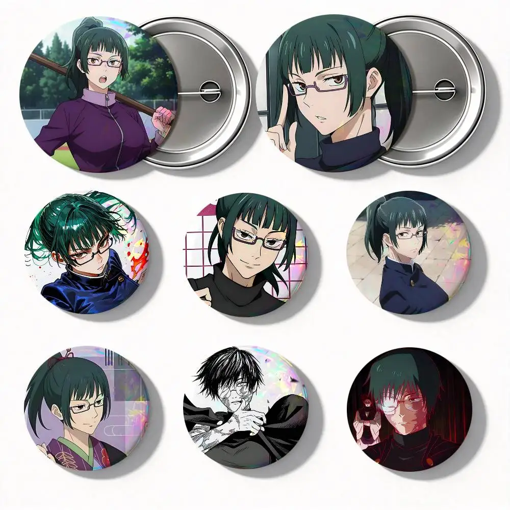 Anime Maki Zenin Jujutsu Kaisen Round Badges Can Be Used To Decorate Clothes And Backpack Pins