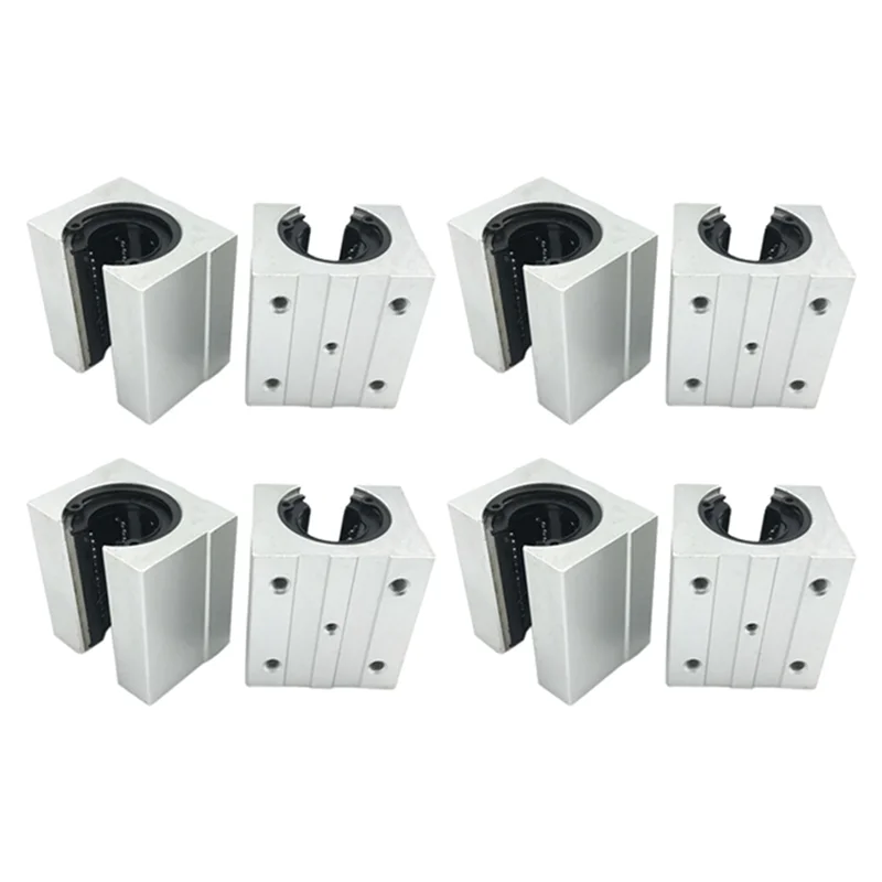 Unidade deslizante de rolamento de esferas linear 4x sbr25uu, trilho guia de rolamento de luz linear de diâmetro de furo de 25mm cilíndrico-A78G