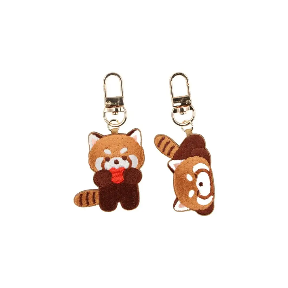 

Kawaii мультфильм красная панда брелок креативная мода Kawaii кулон в виде животного сердце мягкая красная панда кулон с вышивкой пара