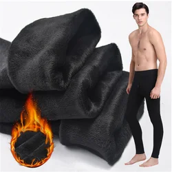 Thermal Underwear For Men Winter Long Johns Thick Fleece Leggings Wear In Cold Weather XL To 6XL Villus Long Johns Men