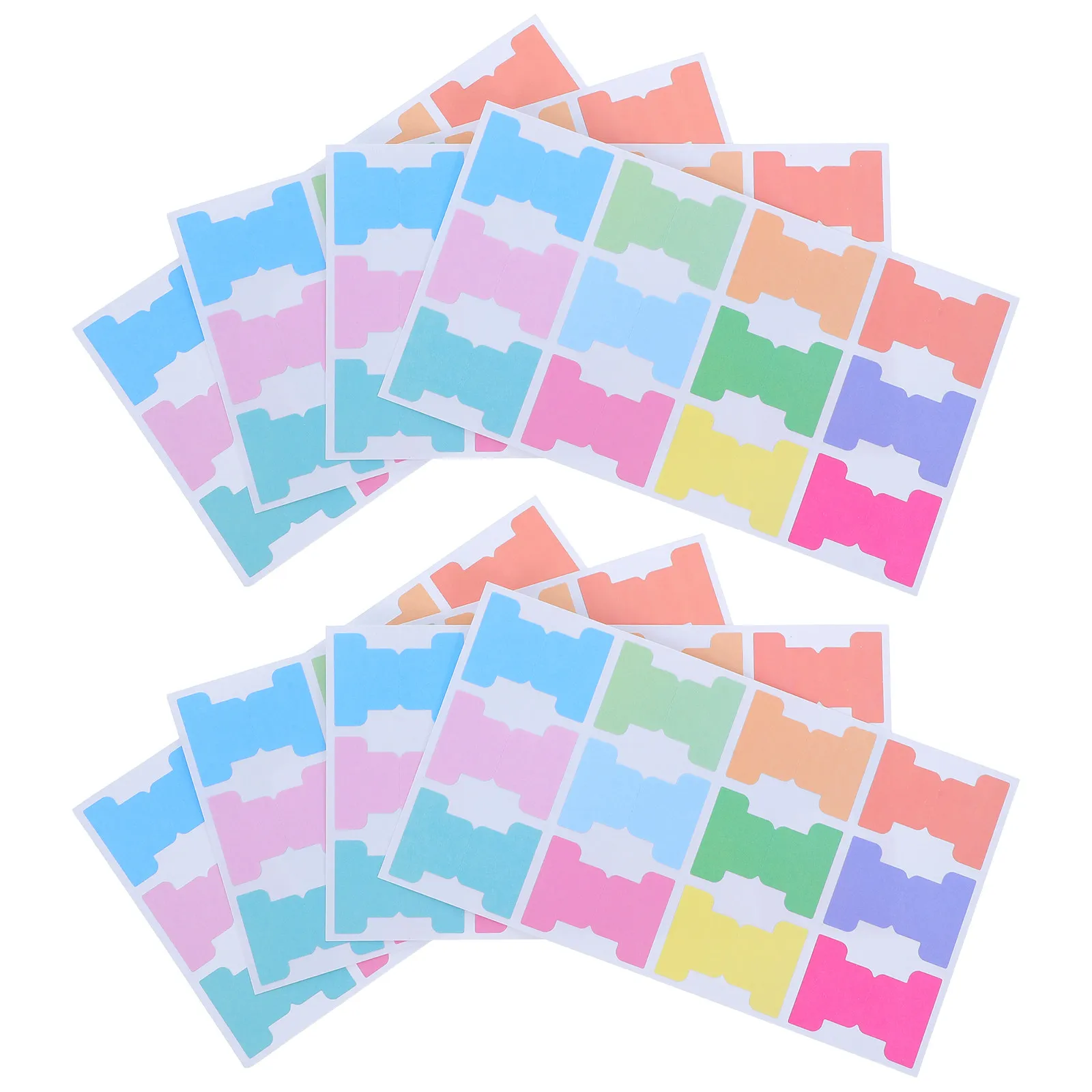 

8 Sheets Writable Index Label Stickers Strong Adhesion Removable Clean Removal Colored Page Markers for Notebook Tabs Book Index